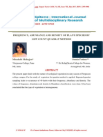 Frequency, Abundance and Density of Plant Species by List Count Quadrat Method