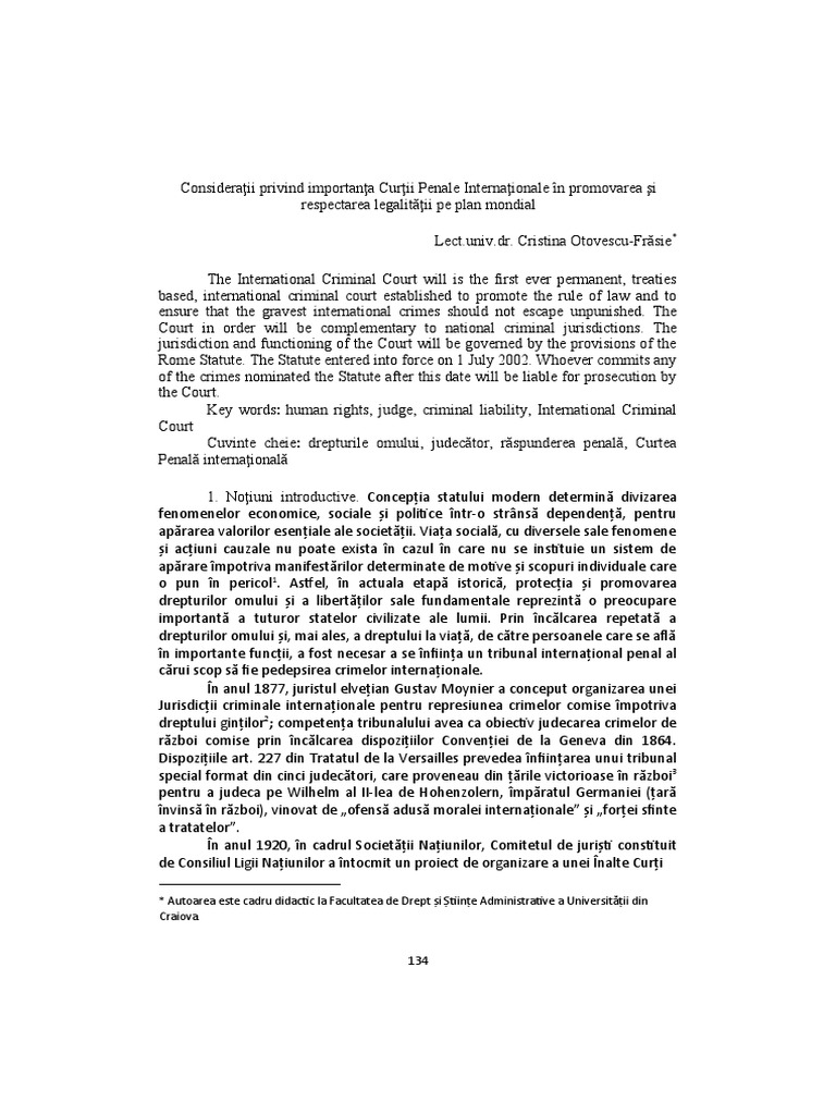 Curtea Penala Internationala | PDF