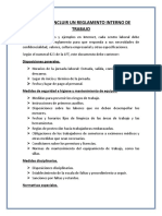 Que Debe Incluir Un Reglamento Interno de Trabajo