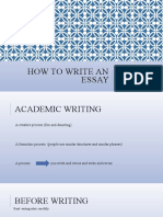 How To Write An Essay - PPTX Framework