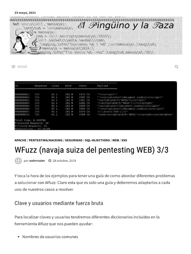 WFuzz 3 de 3 | PDF