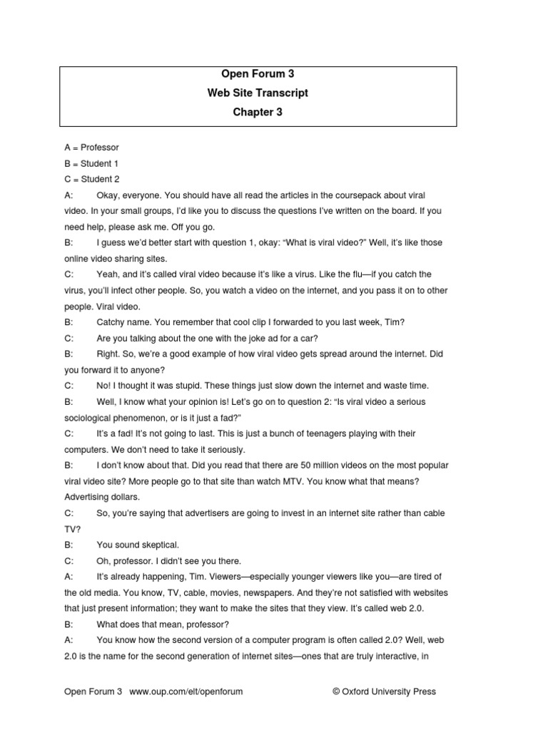 Viral Video Script | PDF | Viral Video | Internet