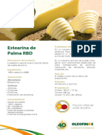 Estearina de Palma RBD: Aceite muy estable para alimentos y química
