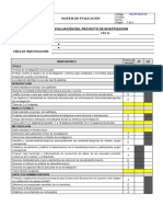 Matriz de Sustentacion para Jurado de Proyecto de Investigacion