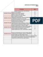 Matriz de Actividades SH