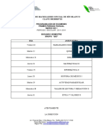 Calendario Primer Parcial 203