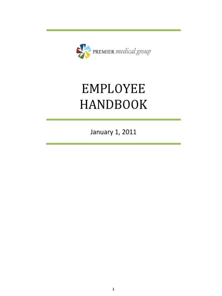 Employee Handbook | PDF | Americans With Disabilities Act Of 1990 ...