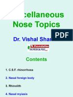 Nasal Disorders Guide: CSF Rhinorrhoea, Foreign Bodies, Rhinoliths and More