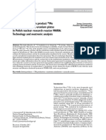 Production of Fission Product Mo Using High-Enriched Uranium Plates in Polish Nuclear Research Reactor MARIA: Technology and Neutronic Analysis