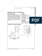 LM2407 Monolithic Triple 7.5 NS CRT Driver: General Description Features