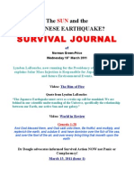 Survival Journal Sun & Japanese Earthquake 16.3.2011