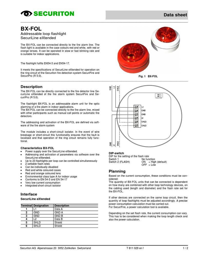 Bx-Fol: Addressable Loop Flashlight Securiline Extended | PDF ...