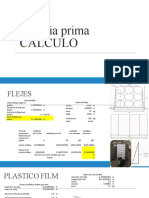 Materia prima CALCULO y PT