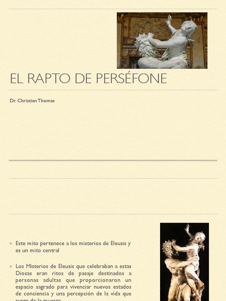 El Mito del Rapto de Perséfone | PDF | Perséfone | infierno