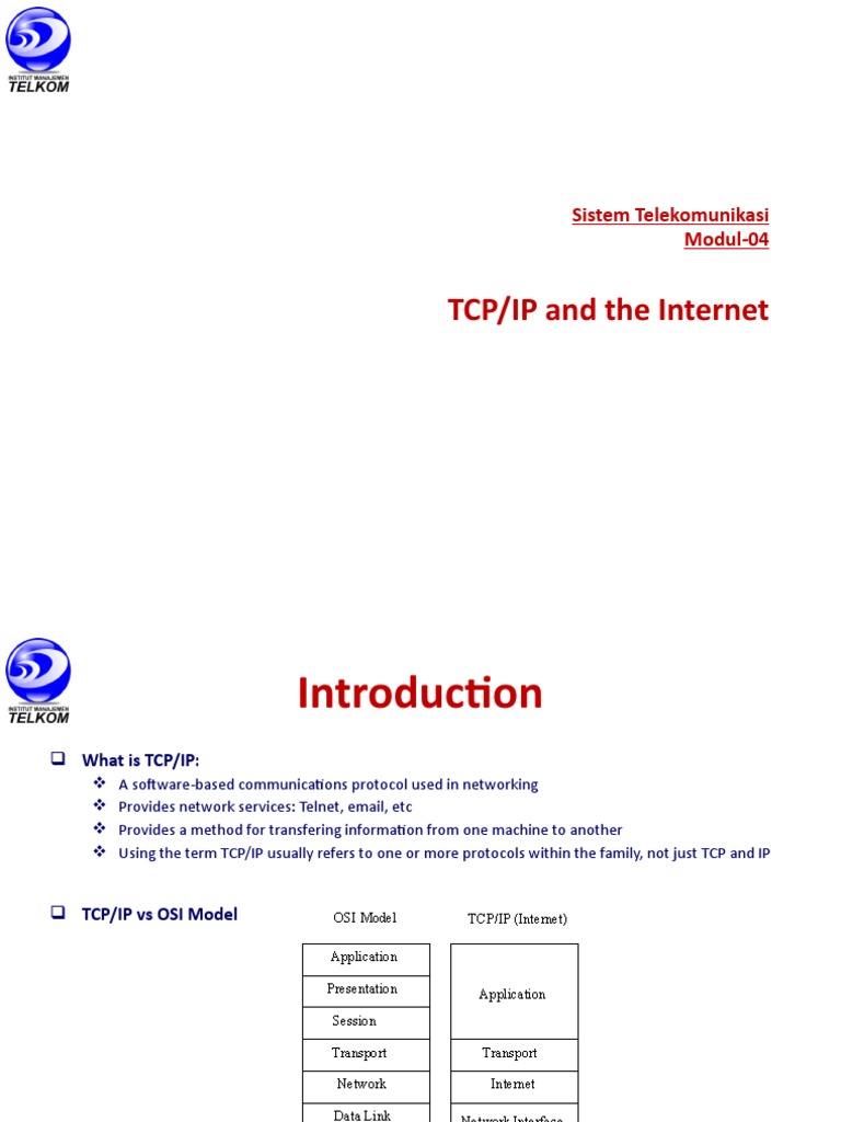 TCP/IP and The Internet: Sistem Telekomunikasi Modul-04 | PDF ...