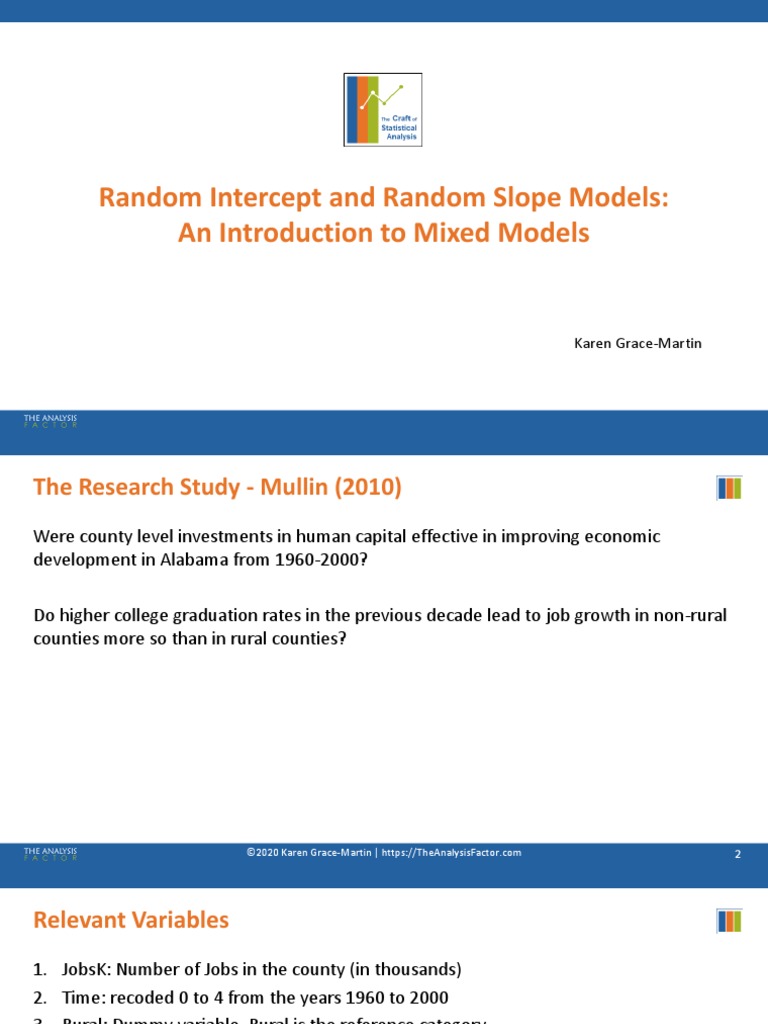 Random Intercept and Random Slope Models An Introduction To Mixed Models PDF Fixed Effects