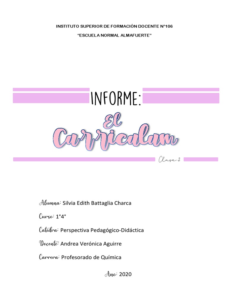 Análisis del Curriculum Educativo Actual | PDF | Plan de estudios ...