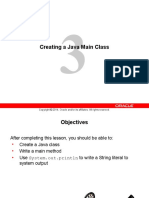 Creating A Java Main Class