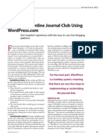 Creating An Online Journal Club Using: One Hospital's Experience With This Easy-To-Use, Free Blogging Platform