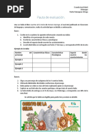 Pauta de Evaluación Cuentos de La Selva