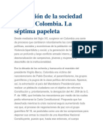 Activación de La Sociedad Civil en Colombia. La Séptima Papeleta