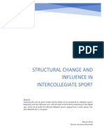 T.B. Structural Change and Influence in Intercollegiate Sport Paper
