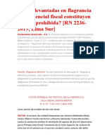 Actas levantadas en flagrancia sin presencial fiscal constituyen prueba prohibid1