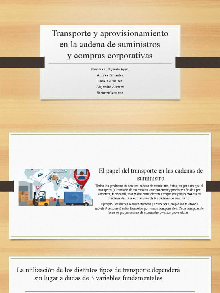 Transporte y Aprovisionamiento en La Cadena de Suministros | PDF ...