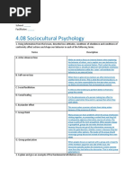 4.08 Sociocultural Psychology: Kaya Spence