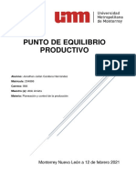 Punto equilibrio productivo