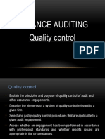 Improve Quality Control for Cello Co Audit