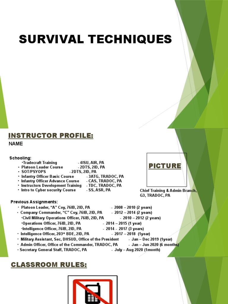 Military Tropical Survival Techniques | PDF | Tropics | Savanna