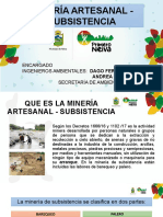 Mineria Artesanal - Subsistencia
