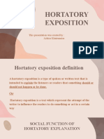 Hortatory Exposition: This Presentation Was Created By: Azhiza Khairunnisa