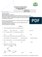 Annual Math Exam Questions for Grade 9 CBSE