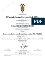 Certificado de competencia laboral en reconocer recursos financieros