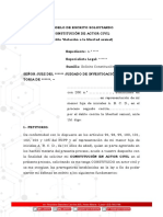 Solicita Constitución Actor Civil Violación