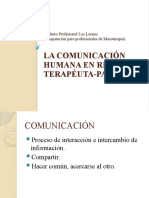 Comunicación en La Relación Terapeuta-Paciente