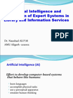 Artificial Intelligence and Application of Expert Systems in Library and Information Services