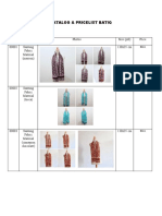 Catalog & Pricelist Batiq: No. SKU Description Photos Size (PXL) Price 00001 Santung Fabric Material (Maroon) 130x35 CM
