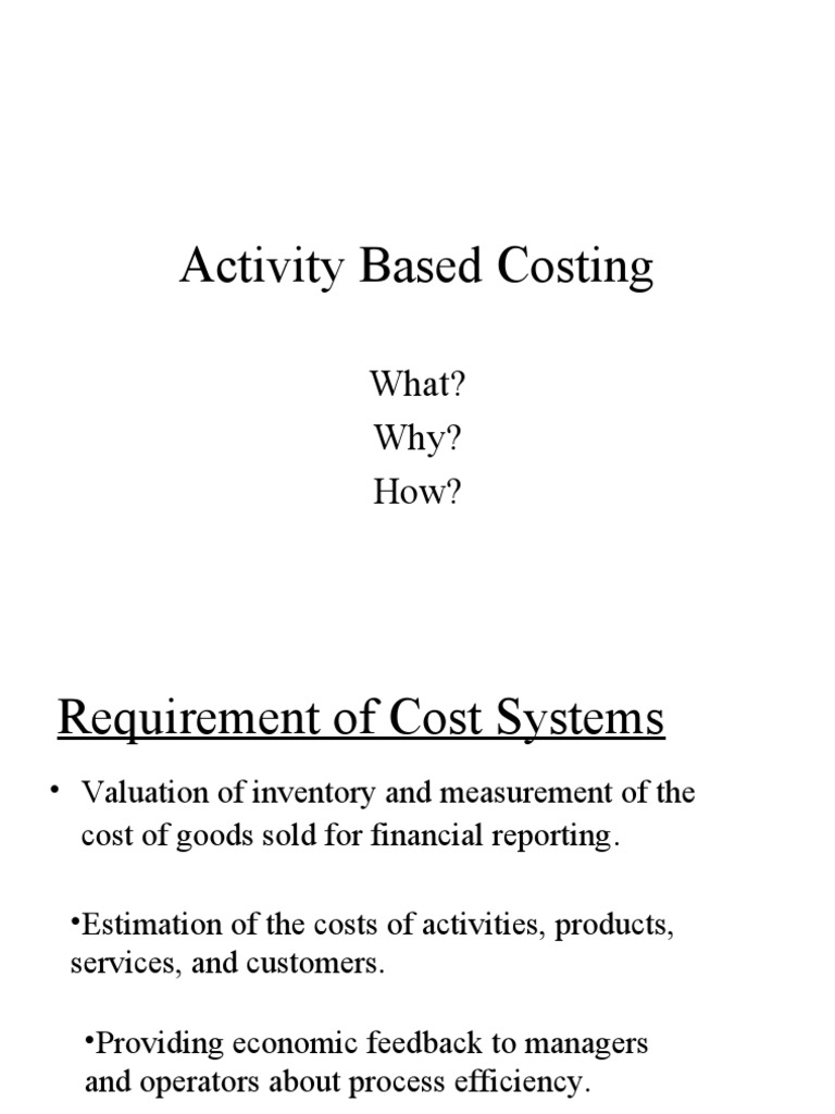 Understanding Activity Based Costing | PDF | Business | Economies