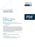 PDF - Official Sat Practice Lesson Plan Reading Putting It Together