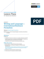 PDF - Official Sat Practice Lesson Plan Writing Language Conventions