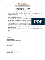 House Rules: Unit 2A, BPO Building, Embarcadero de Legazpi, Port Area, Victory Village, Legazpi City