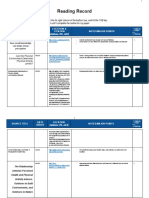 Reading Record Template-Seminar