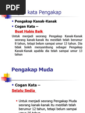 Cogan Kata Pengakap Pdf