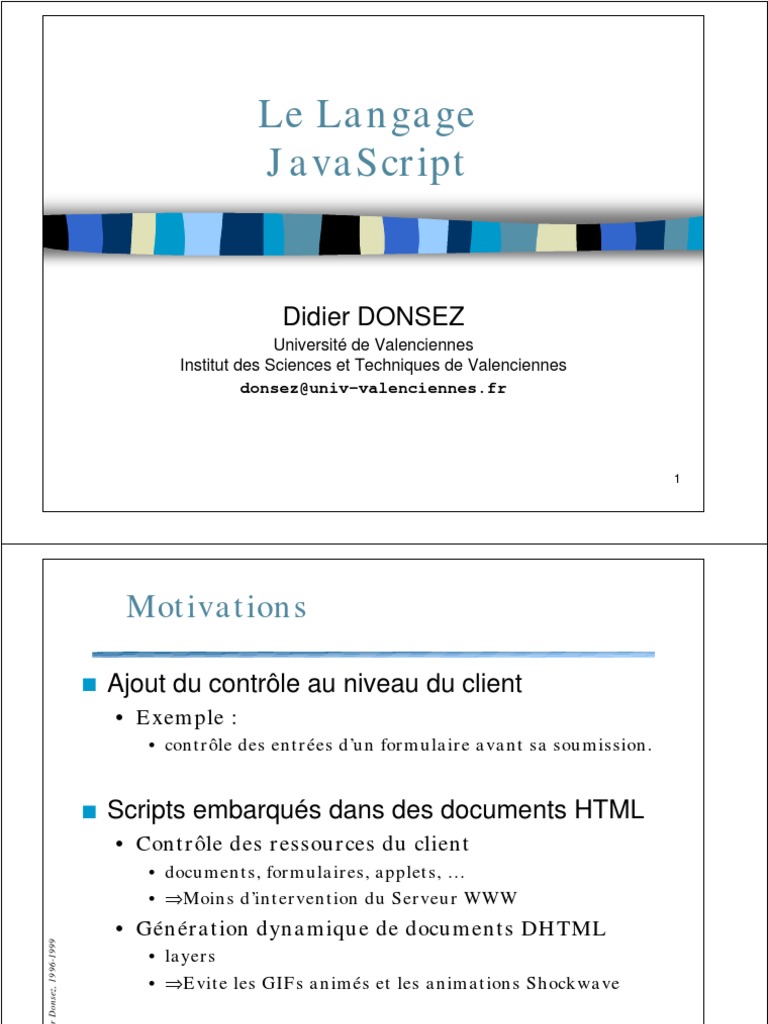 Le Langage Js | PDF