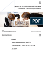 Information Zum Qualifikationsverfahren 2016 Zeichner - in Fachrichtung Architektur