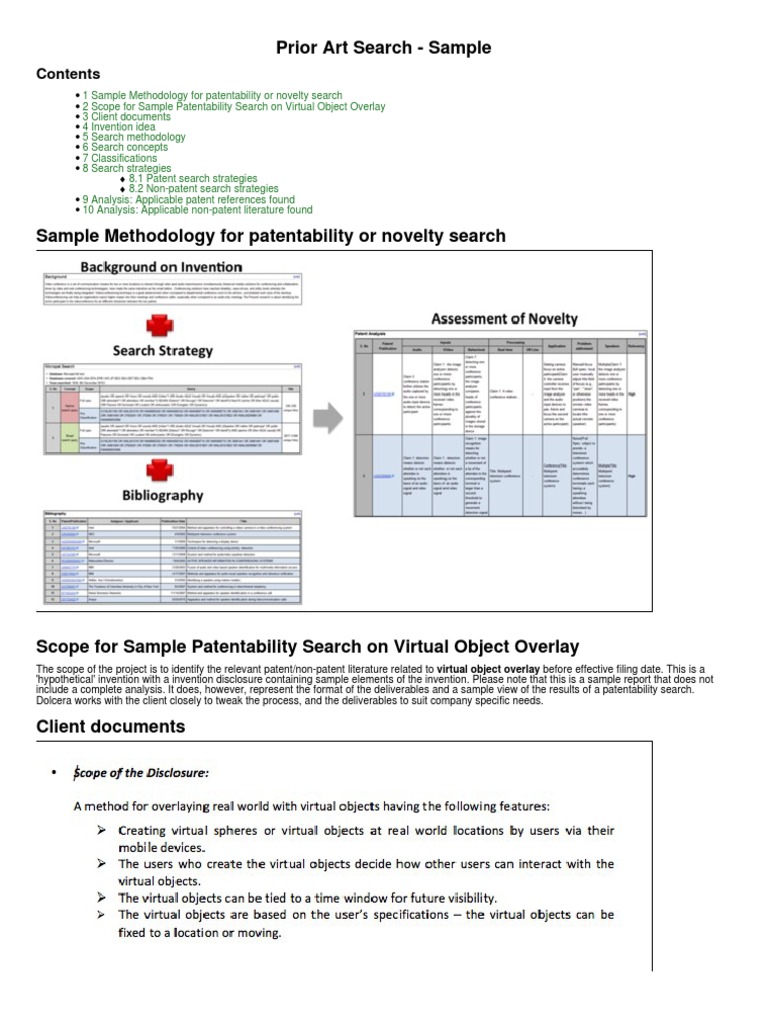 Sample Patentability Search Report | PDF | 3 D Computer Graphics ...