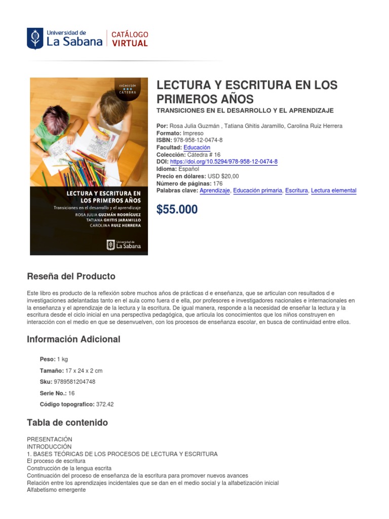 Lectura y Escritura en Primeros Años | PDF | Literatura | Aprendiendo a ...